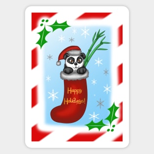 Christmas Panda Sticker